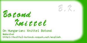 botond knittel business card